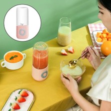 Ning 500 ml Mini Elektrikli Blender Sıkacağı Kupası USB Şarj Edilebilir Gıda Işlemci Meyve Suyu Makinesi Mikser Kupası Smoothie Maker Protein R Şişe El Blender - Pembe (Yurt Dışından)