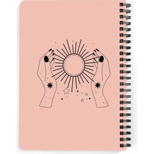 Gezegen Baskılı Ahşap Kapaklı Defter 15X20 cm DFT2329