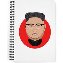 Kim Jong-Un Baskılı Ahşap Kapaklı Defter 15X20 cm DFT976
