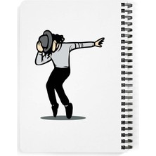 Michael Jackson Baskılı Ahşap Kapaklı Defter 15X20 cm DFT1565