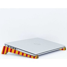 Bk Gift Taşınabilir Ahşap Sarı Kırmızı Notebook Laptop Standı