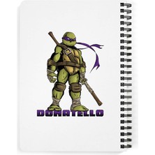 Astak Donatello Ninja Kaplumbağalar Baskılı Ahşap Kapaklı Defter 15 x 20 cm DFT6872