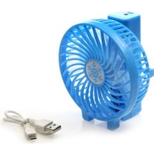 Robeve Mini Fan Tutmalı Şarjlı 3 Kademeli Işıklı Fan Vantilatör Klima Soğutucu Fan Masaüstü Vantilatör
