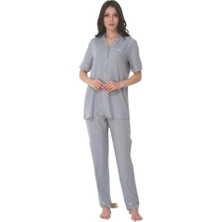 Effortt 8069 Kısa Kol Önden Düğmeli Kadın Pijama Takım