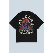 AyveGa Welcome Siyah Oversize  T-Shirt