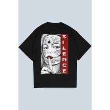 AyveGa Silence Siyah Oversize  T-Shirt