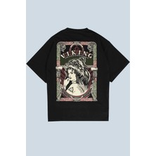 AyveGa Valhalla Siyah Oversize  T-Shirt