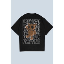 AyveGa Dead Bear Siyah Oversize  T-Shirt