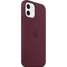 NFZ Apple iPhone 11 Pro Max Silikon Kılıf Logolu Lansman Kılıf -Bordo