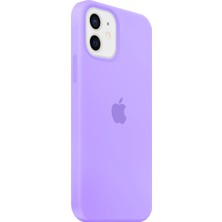 NFZ Apple iPhone 11 Pro Max Silikon Kılıf Logolu Lansman Kılıf -Lila