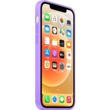 NFZ Apple iPhone 11 Pro Max Silikon Kılıf Logolu Lansman Kılıf -Lila