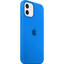 NFZ Apple iPhone 11 Pro Max Silikon Kılıf Logolu Lansman Kılıf -Mavi