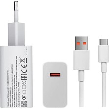 Robeve Xiaomi Uyumlu Type C 33W Hızlı Şarj Cihazı Şarj Aleti Kablo + Adaptör Hızlı Turbo Şarj Aleti 5A