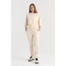 Origami Önü Büzgülü, Beli Lastikli Sweatshirt