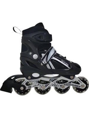 Vadi Çift Sıra Alüminyum Gövdeli Ayarlanabilir Alıştırma Pateni Çanta Hediyeli