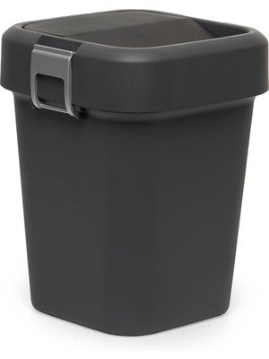 Motek Comfort Dust Bin Siyah Çöp Kovası - 8 lt