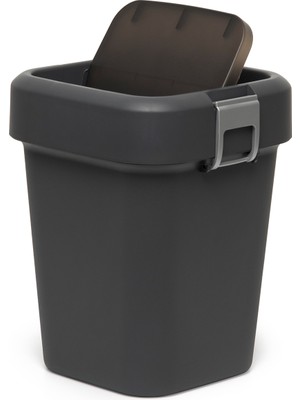 Motek Comfort Dust Bin Siyah Çöp Kovası - 8 lt