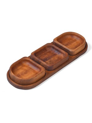 Woodlife Ahşap Çerezlik - Afrika İroko Ağacı