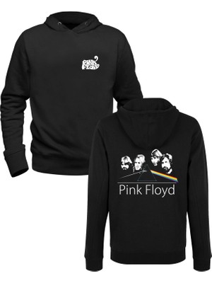 Pink Floyd Baskılı Siyah Ön Arka Baskılı Çocuk Sweatshirt