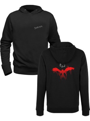 Death Note Baskılı Siyah Ön Arka Baskılı Çocuk Sweatshirt
