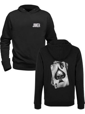 Joker Baskılı Siyah Ön Arka Baskılı Çocuk Sweatshirt