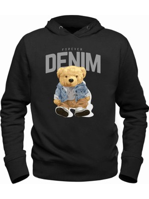 Denim Forever Tedy Bear Siyah Çocuk Sweatshirt
