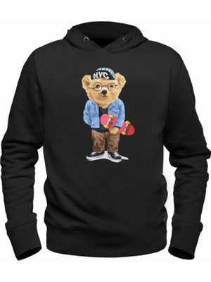 Stay Cool Tedy Bear Siyah Çocuk Sweatshirt