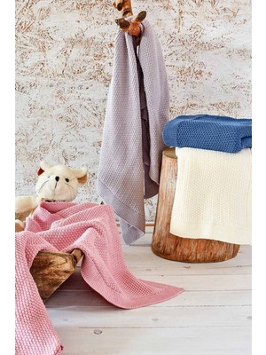 Ecocotton Ecocotton Baby Smıle Bebek Battanıyesı (Mavi)