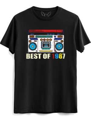 Vintage 1987 Best Of Tape Siyah Tshirt