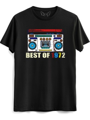 Vintage 1972 Best Of Tape Siyah Tshirt