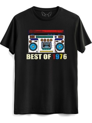 Vintage 1976 Best Of Tape Siyah Tshirt