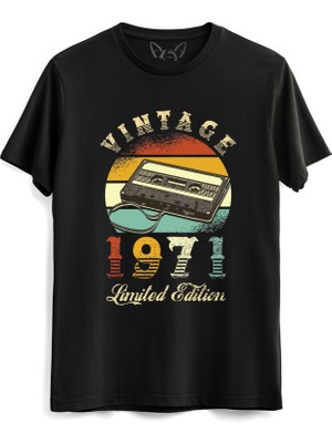 Vintage 1971 Limeted Edition Siyah Tshirt