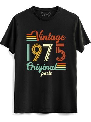 Vintage 1975 Original Parts Siyah Tshirt