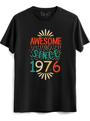 Vintage 1976 Awesome Siyah Tshirt