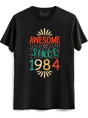 Vintage 1984 Awesome Siyah Tshirt