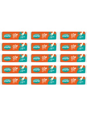 SMARTER 15 Lİ BÜYÜK BOY ÇÖP TORBASI 65x80cm ( Çöp Poşeti )