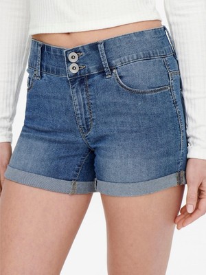 Only Onlcarmen Reg Shorts Wıde Wb Dnm Bayan Short Açık Mavi