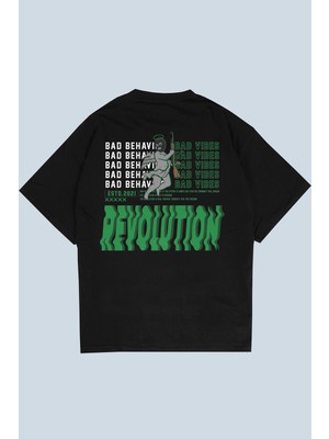 AyveGa Revolution Siyah Oversize  T-Shirt