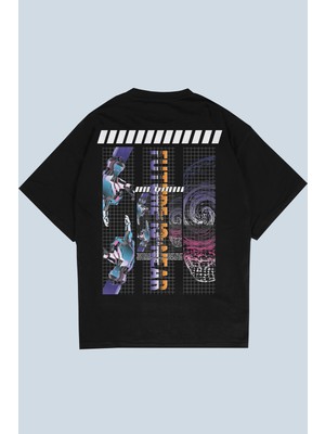 AyveGa Future Is Near Siyah Oversize  T-Shirt