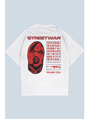 AyveGa Streetwar Beyaz Oversize  T-Shirt