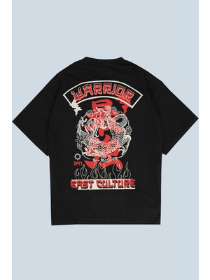 AyveGa East Culture Siyah Oversize  T-Shirt