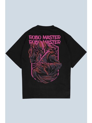 AyveGa Robo Master Siyah Oversize  T-Shirt
