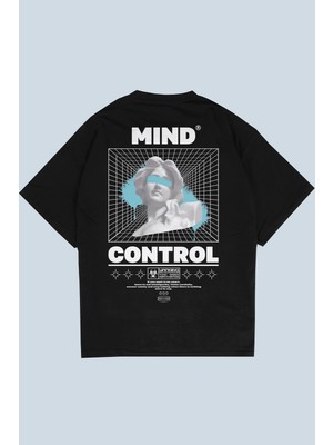 AyveGa Mind Control Siyah Oversize  T-Shirt