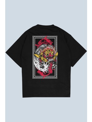 AyveGa Festival Siyah Oversize  T-Shirt