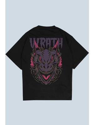 AyveGa Wrath Siyah Oversize  T-Shirt