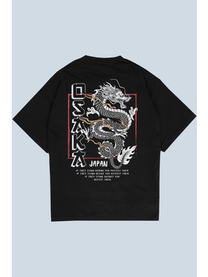 AyveGa Osaka Siyah Oversize  T-Shirt