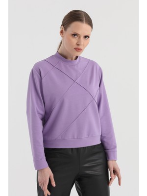 Origami Önü Nervürlü Sweatshirt