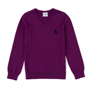 U.S. Polo Assn. Kız Çocuk Menekşe Triko Kazak 50237168-VR037