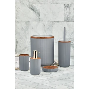5 Parça Woody Banyo Seti-Gri