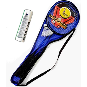 Çantalı Bedminton Seti 2 Raket 6 Top Badminton Seti Mavi Renk